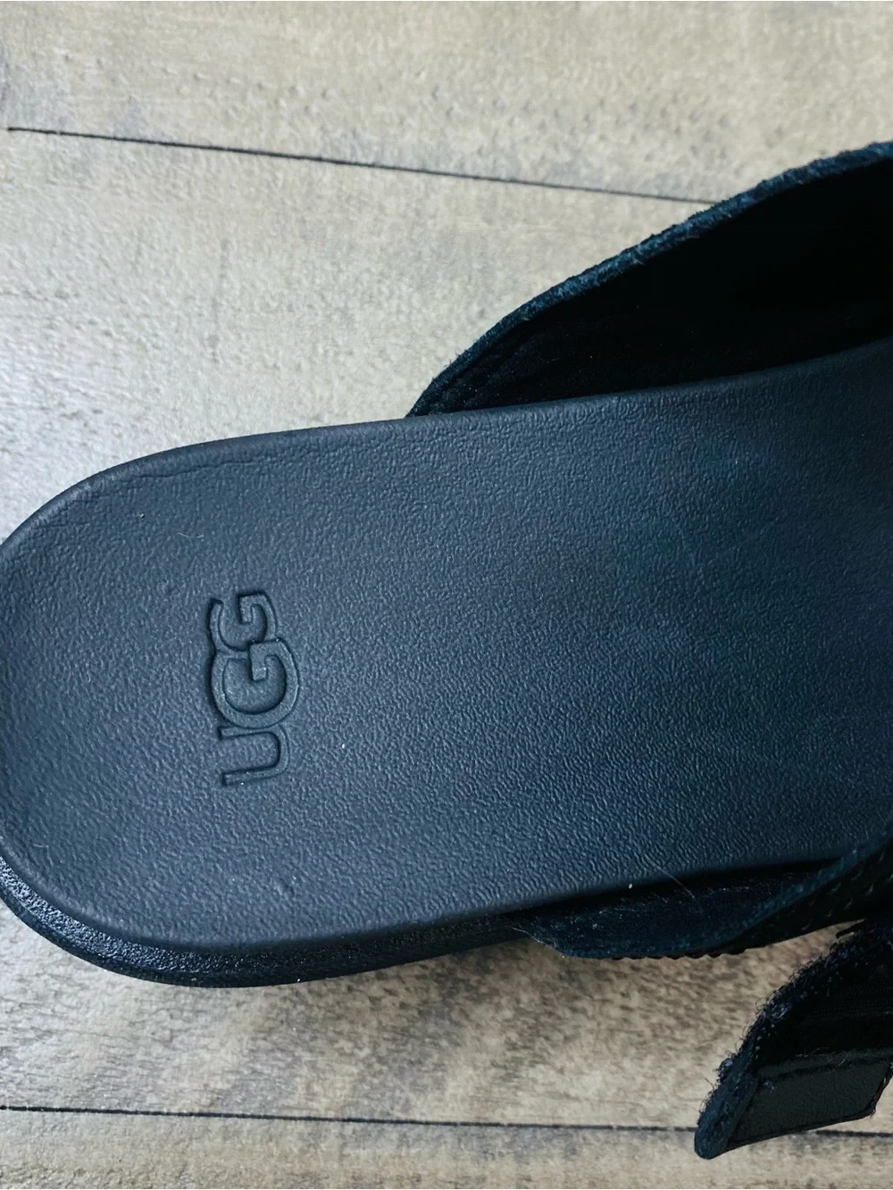 UGG Clem Black Platform Chunky Strappy Sandals Size 10